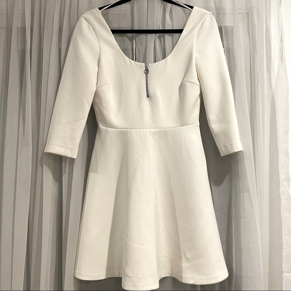 Zara Scoop Neck White Dress